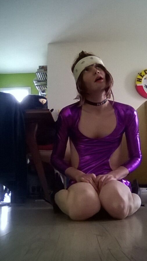 Free porn pics of New purple outfit for dark street. 7 of 10 pics