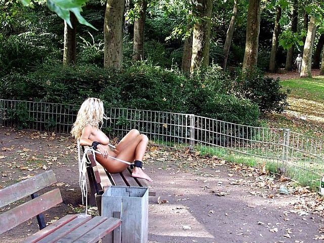 Free porn pics of Exposed nude on a park bench 19 of 27 pics