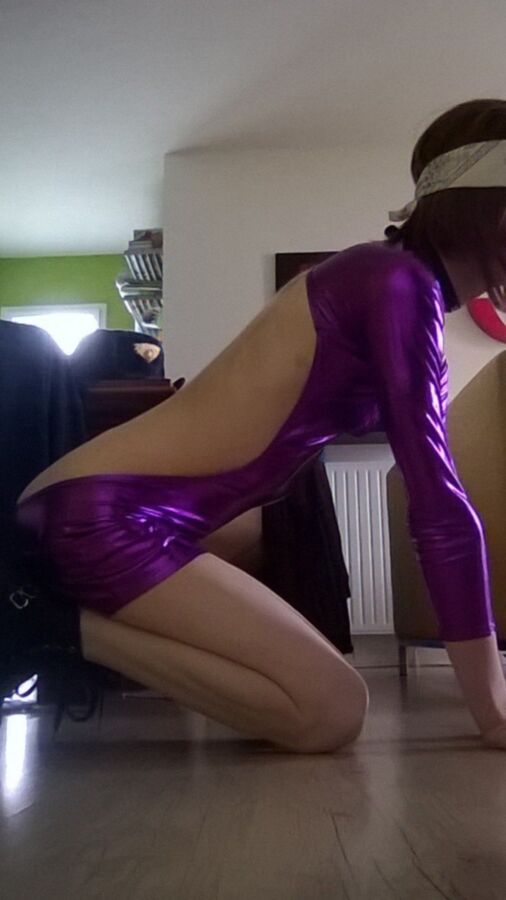 Free porn pics of New purple outfit for dark street. 8 of 10 pics