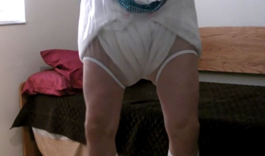 Free porn pics of Peter Went diapered sissy in pretty blue dress 8 of 12 pics