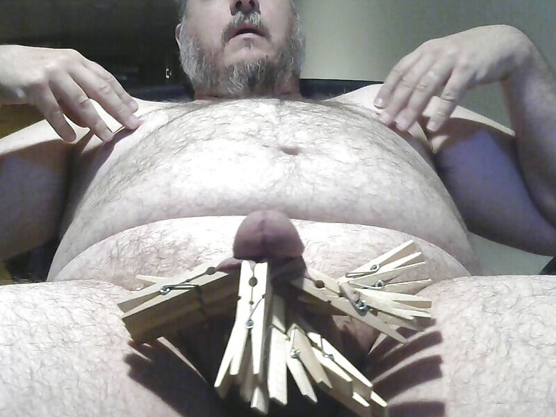 Free porn pics of Cock and ball torture with clothespins  3 of 12 pics