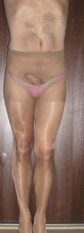 Free porn pics of Pink panties and sheer tan tights 20 of 24 pics