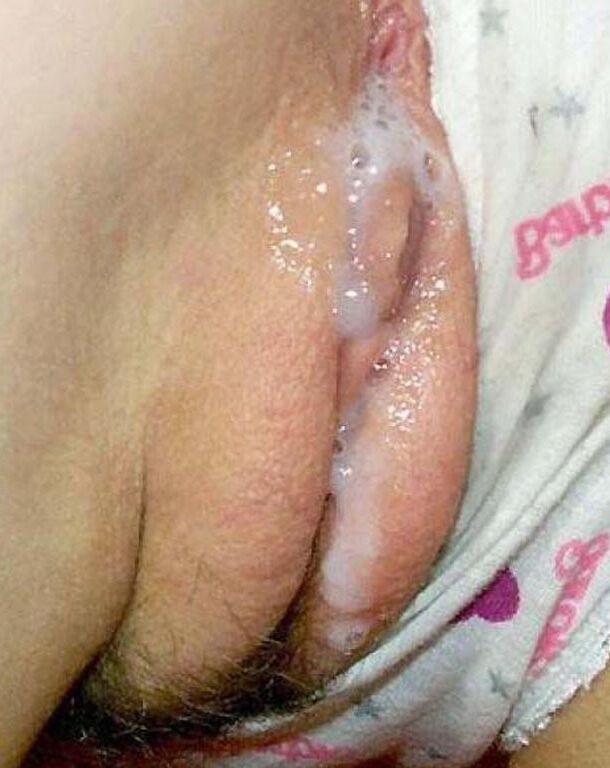 Wet asian cumshot panties