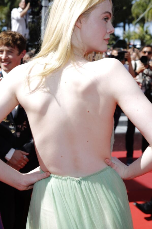 Free porn pics of Elle Fanning need a lot of cum for her perfect back and tits 5 of 15 pics