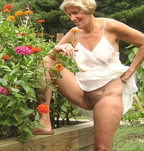 Free porn pics of SAGGY and Hairy granny loves garden ! What an exhibitionist 1 of 4 pics