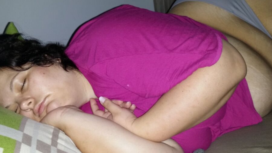 Free porn pics of Sleeping BBW Slut Wife Exposed  12 of 16 pics