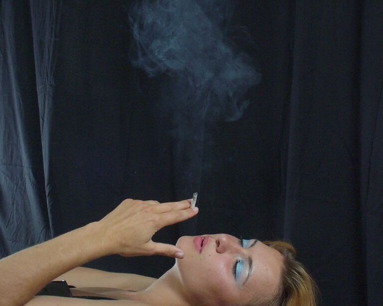 Free porn pics of Smoking Redhead Beauty Blue Eyeshadow 24 of 60 pics