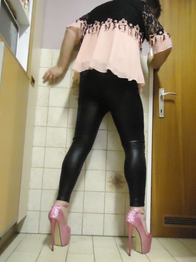 Free porn pics of Dressed in pink and black 7 of 31 pics