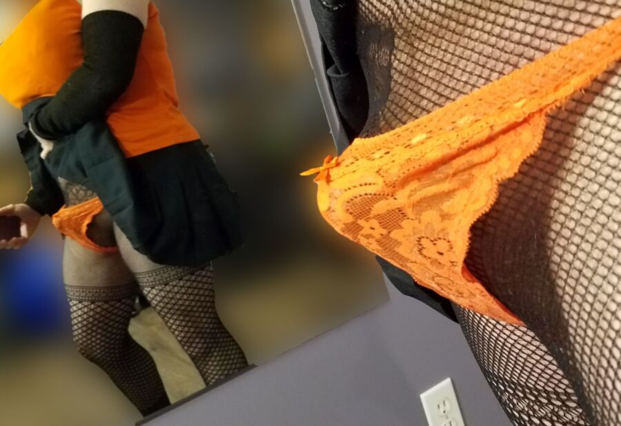 Free porn pics of Ms. Evelyn in Orange and Black 11 of 22 pics