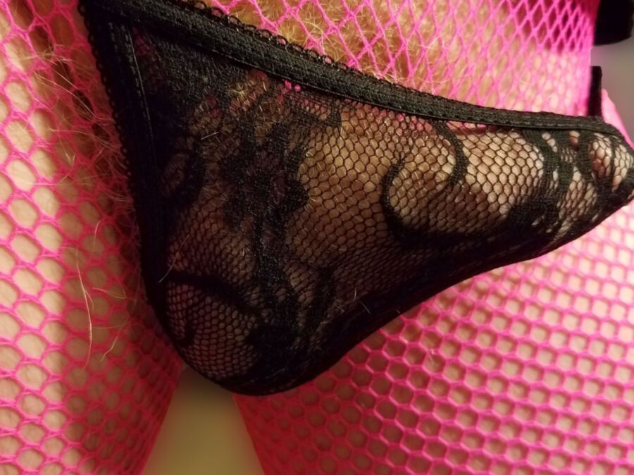 Free porn pics of Ms. Evelyn in a Pink Fishnet Bodystocking 14 of 28 pics