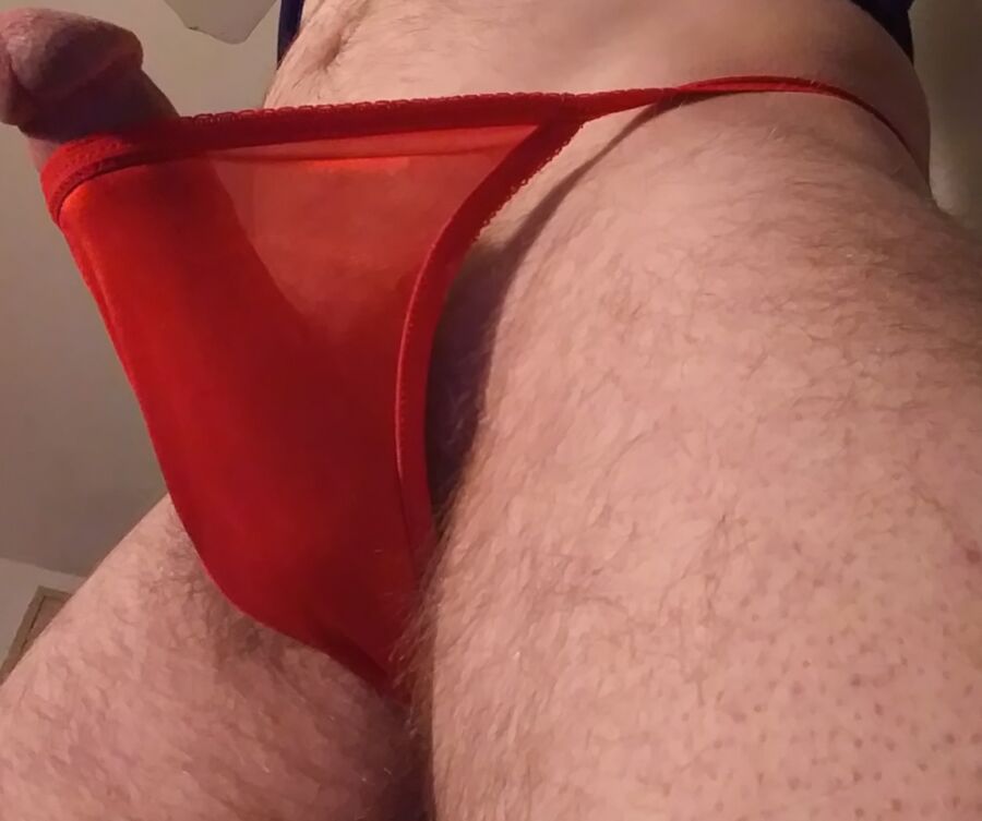 Free porn pics of Red bikini panty 5 of 5 pics