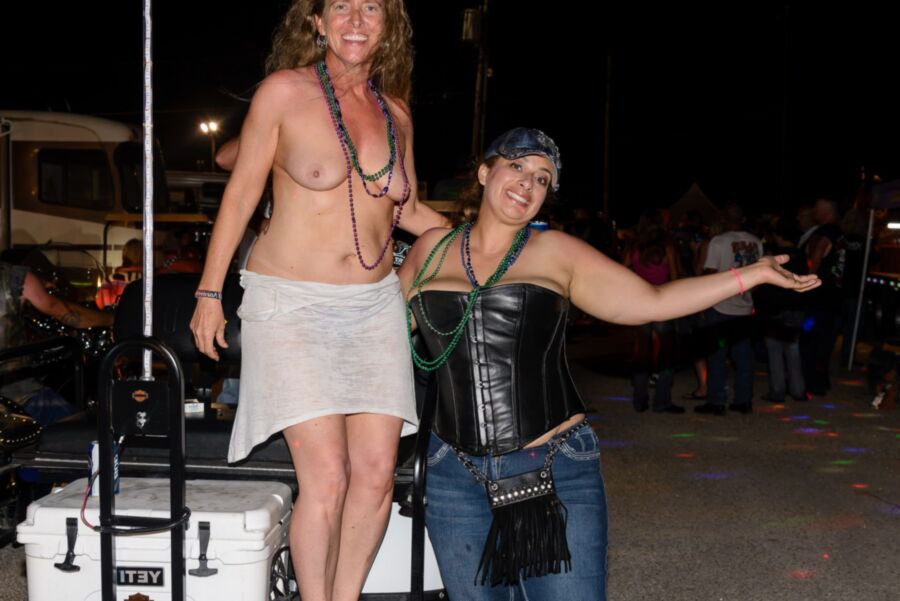 Free porn pics of Dressed BBW biker with naked people 5 of 161 pics