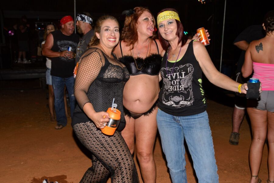 Free porn pics of Dressed BBW biker with naked people 9 of 161 pics
