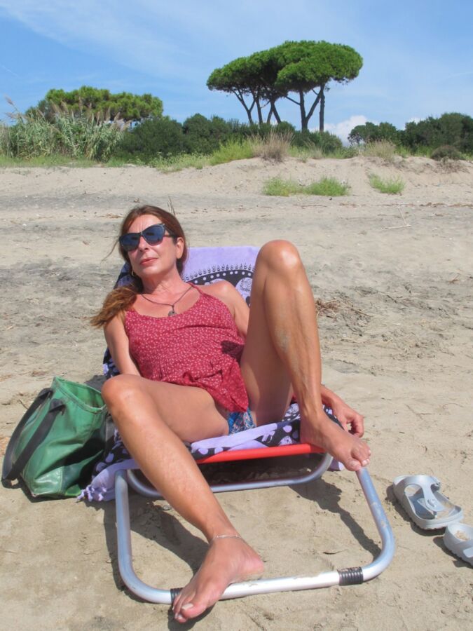 Free porn pics of Sexy Italian Mature Topless Vacation 24 of 48 pics