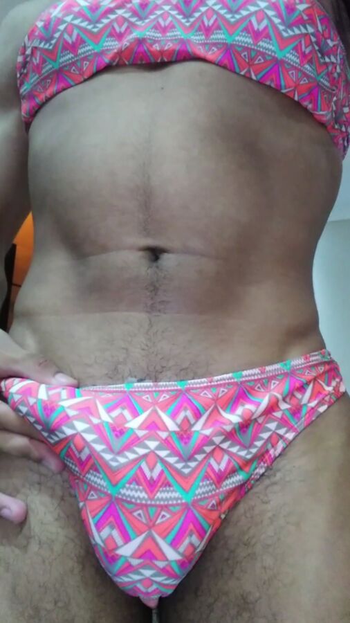 Free porn pics of Would you fuck me in... pink mosaic bikini? 9 of 42 pics