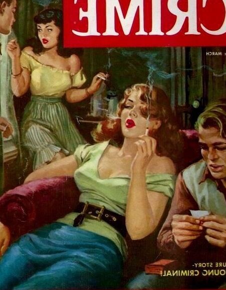 Free porn pics of Old Book Covers-Women smoking 5 of 15 pics