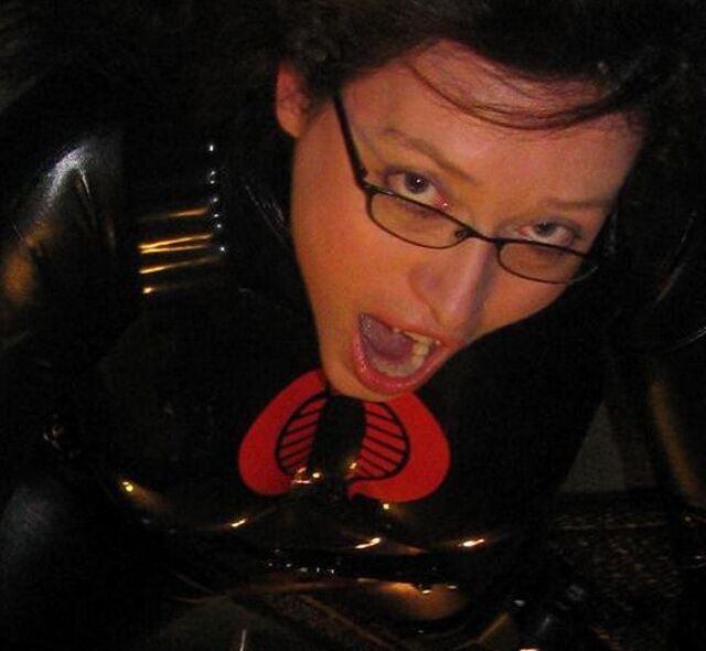 Free porn pics of Eager to Worship Cock in My Shiny Black Catsuit 5 of 21 pics