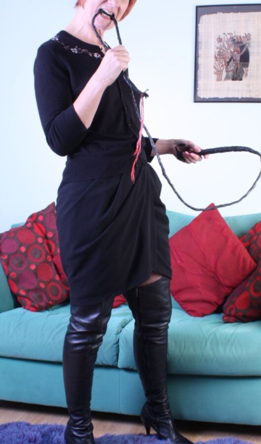 Free porn pics of UK Milf Penny Overknee Boots and Whip 2 of 71 pics