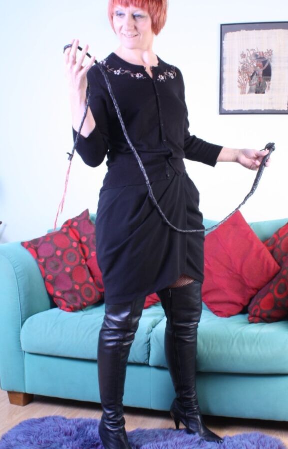 Free porn pics of UK Milf Penny Overknee Boots and Whip 1 of 71 pics