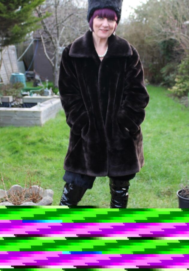 Free porn pics of UK Milf Penny in Fur Coat and Boots 1 of 62 pics