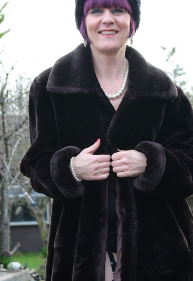 Free porn pics of UK Milf Penny in Fur Coat and Boots 15 of 62 pics
