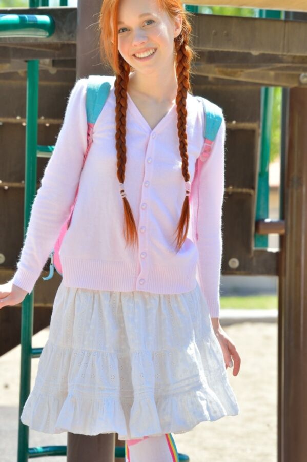 Free porn pics of Dolly Little - naughty redhead schoolgirl 4 of 41 pics