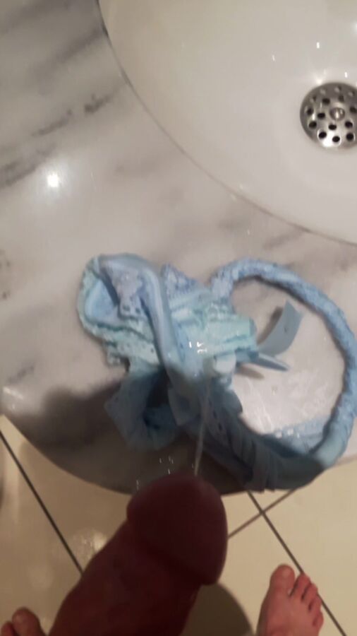 Free porn pics of Found a Nice Pair of Smelling Panties at the Water Park cum on 9 of 12 pics