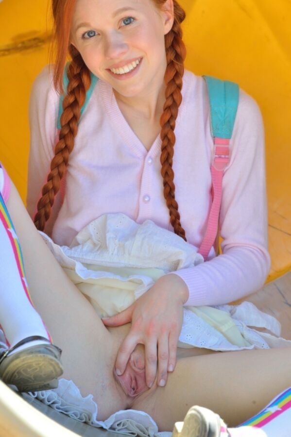 Free porn pics of Dolly Little - naughty redhead schoolgirl 17 of 41 pics