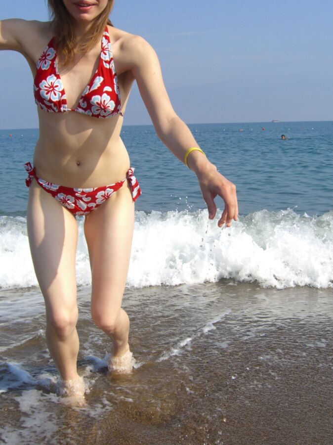 Free porn pics of Young slim Girl in red Bikini NN 7 of 34 pics