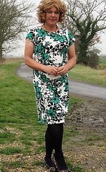 Free porn pics of Nicola in New Green and White Dress 8 of 12 pics