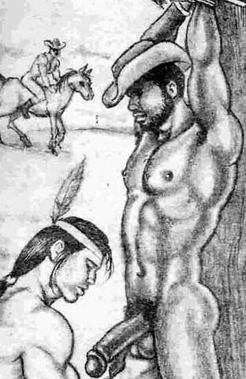 Free porn pics of Gay Cowboy and Indian Illustrations 7 of 30 pics