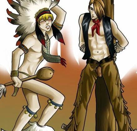 Free porn pics of Gay Cowboy and Indian Illustrations 21 of 30 pics