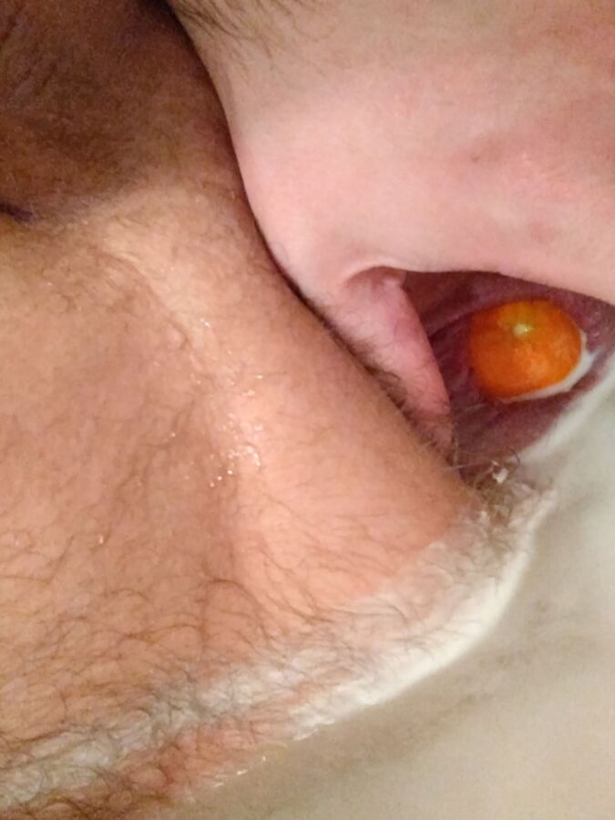 Free porn pics of Playing with a tangerine  6 of 6 pics