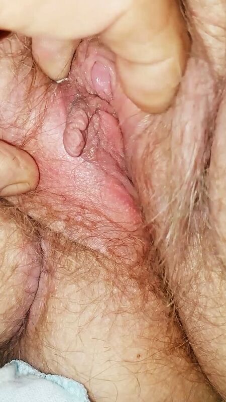 Free porn pics of My granny wifes hairy pussy and clit closeup for you 3 of 4 pics