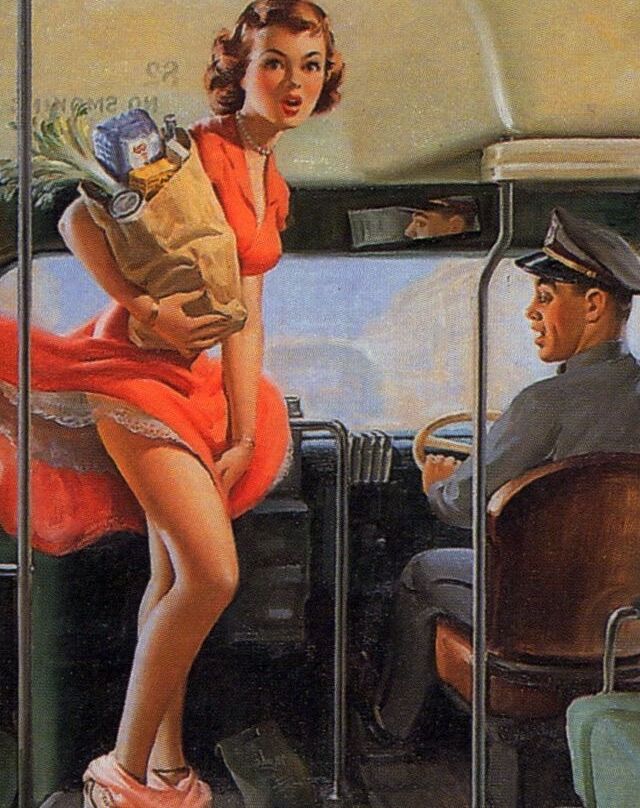 Free porn pics of Vintage Upskirt Art 2 of 10 pics