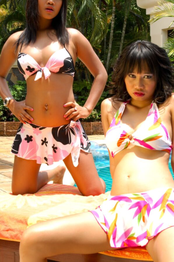 Free porn pics of Kanda Kan and Nicha Hot Asians by the Pool 2 of 25 pics