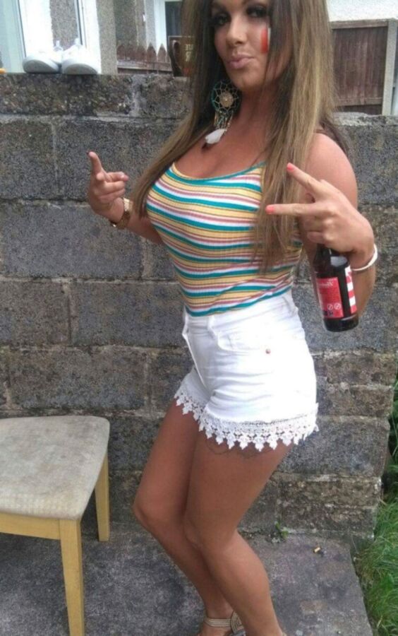 Free porn pics of  Nicola such a trashy slutty look to this dirty chav scum 6 of 24 pics