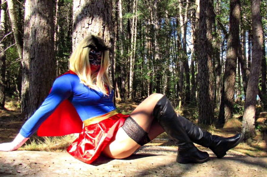 Free porn pics of Sexy Superwoman in stockings and boots, without panties cosplay  3 of 19 pics
