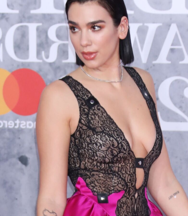 Free porn pics of Dua Lipa- British Singer shows off Cleavage in See-Through dress 7 of 83 pics