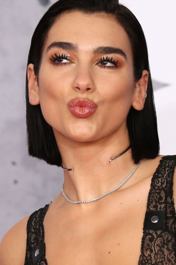 Free porn pics of Dua Lipa- British Singer shows off Cleavage in See-Through dress 10 of 83 pics