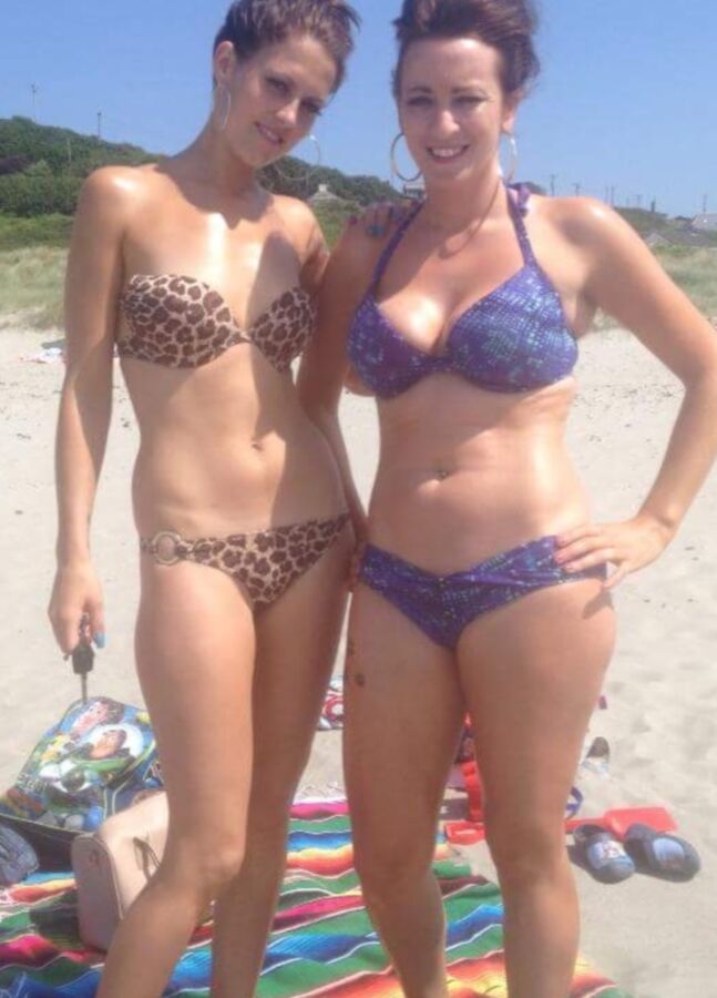 Free porn pics of CHAV MILF SCUM!! Pamela showing off her FAT tits in Bikinis 18 of 21 pics