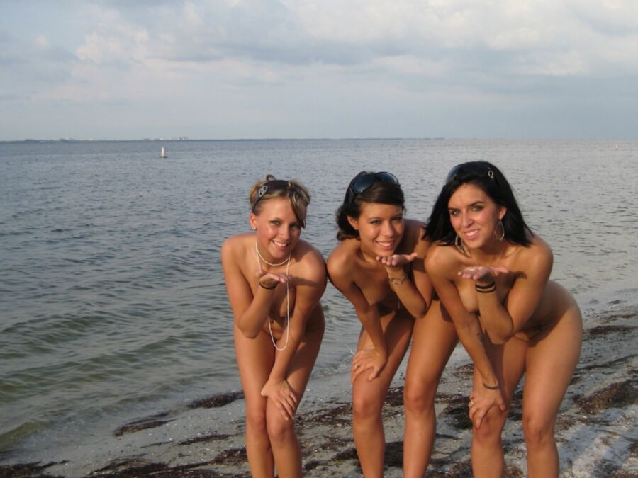 Free porn pics of ......tessa and friends at the beach teasing 20 of 27 pics