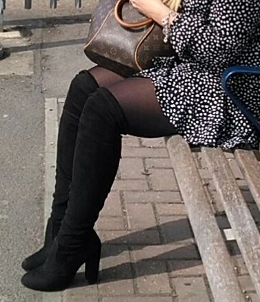 Free porn pics of UnkJack candid tights and boots 2 of 11 pics