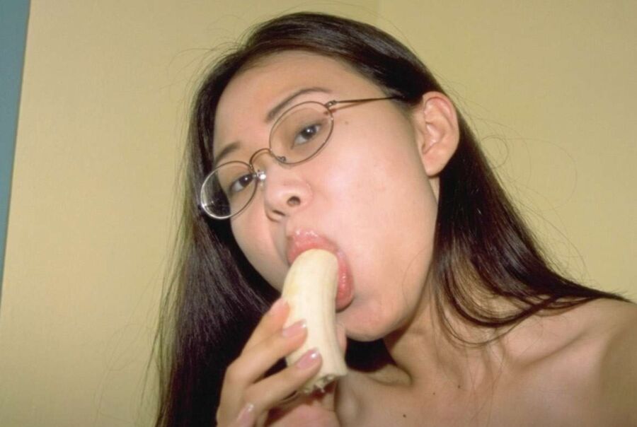 Free porn pics of Skinny Chinese Nerd Being a Fruit Slut 8 of 16 pics