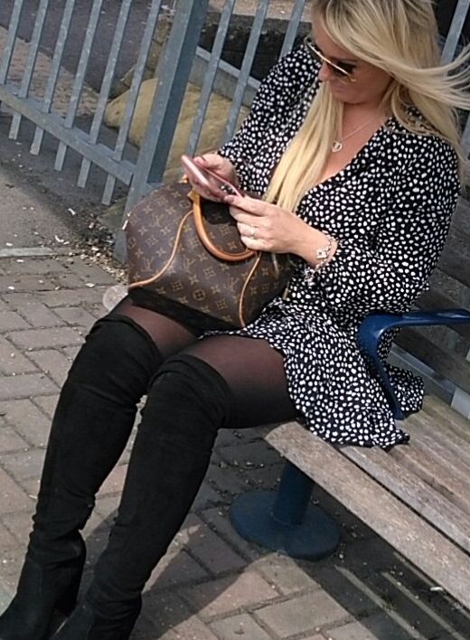 Free porn pics of UnkJack candid tights and boots 9 of 11 pics