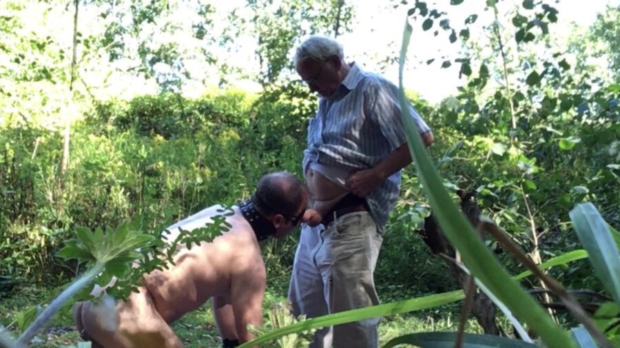 Free porn pics of Naked slave exposed in public blindfolded and dildo up his ass 14 of 25 pics