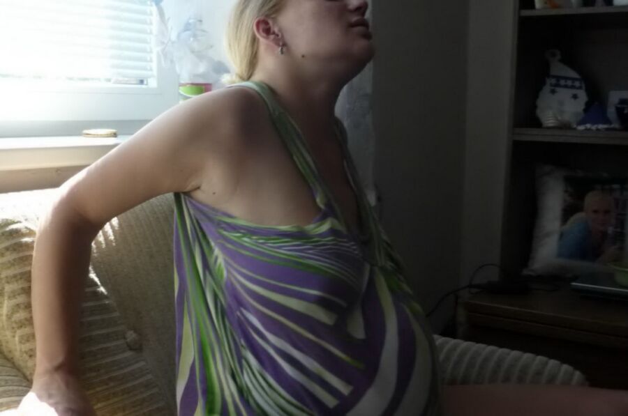 Free porn pics of Pregnant Blonde Naked At Home Exposed 5 of 38 pics