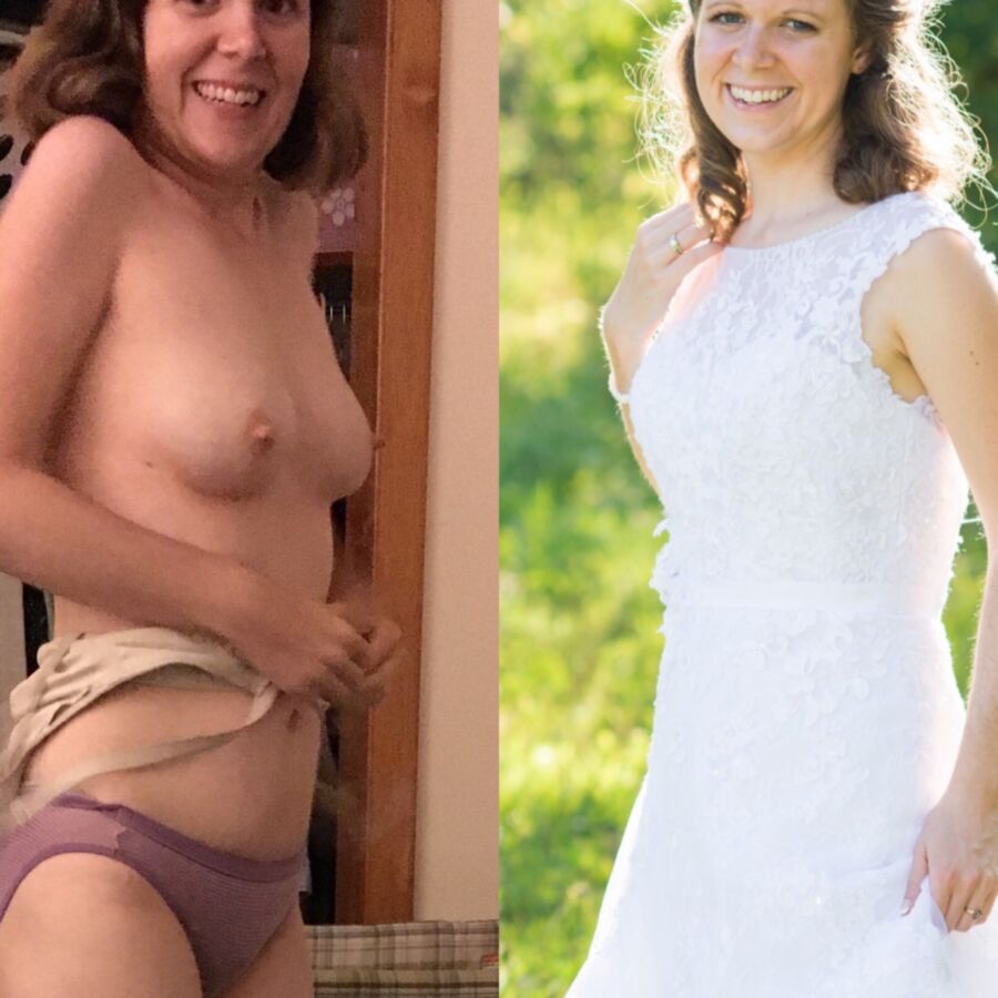 Free porn pics of Hot amateur MILF BRIDE exposed dressed undressed 15 of 21 pics