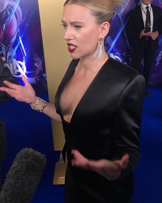 Free porn pics of  	 Scarlett Johansson - That Black Dress: cleavage tits sexy 7 of 597 pics