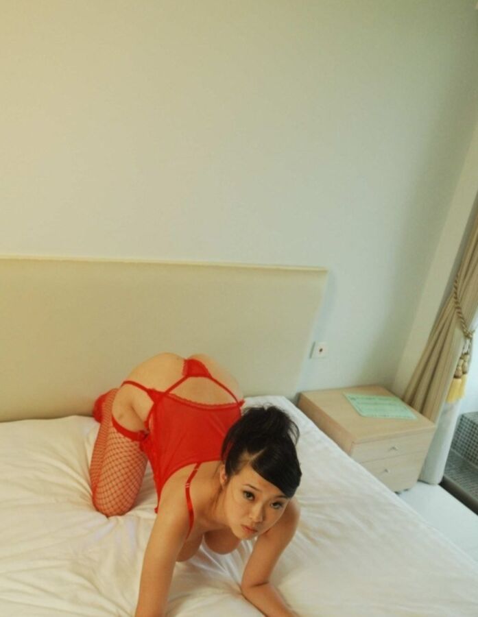 Free porn pics of Chinese big boobs model in red lingerie 4 of 19 pics